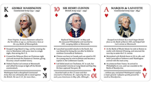 Famous Generals of the American Revolution Playing Cards Professional Stripper Deck