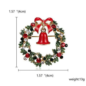 Brooches Lovely Garland Christmas Wreath Shape Brooch