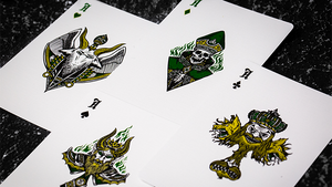 Inferno Emerald Blaze Edition Playing Cards- Svengali Deck- limited edition only 8 made!