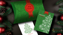 Paisley Metallic Green Christmas Playing Cards Stripper Deck Limited Edition