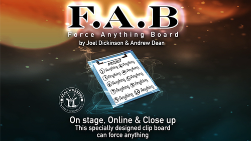 FAB BOARD A5/RED (Gimmicks and Online Instruction) by Joel Dickinson & Andrew Dean