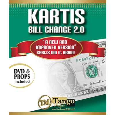 Kartis Bill Change 2.0 (w/DVD) by Kartis and Tango Magic