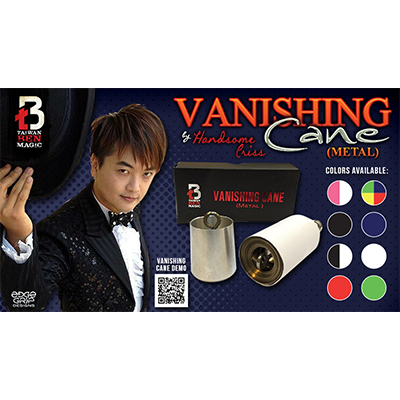 Vanishing Cane (Metal / Rainbow) by Handsome Criss and Taiwan Ben Magic