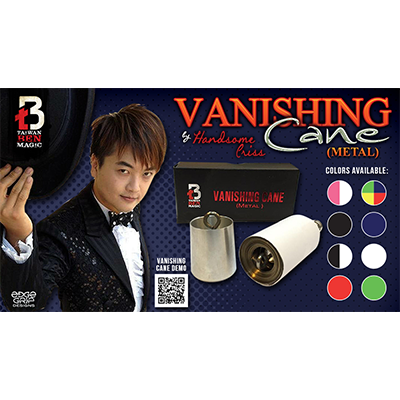 Vanishing Cane (Metal / Blue) by Handsome Criss and Taiwan Ben Magic