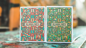 Bloodlines ( Emerald Green) Playing Cards by Riffle Shuffle