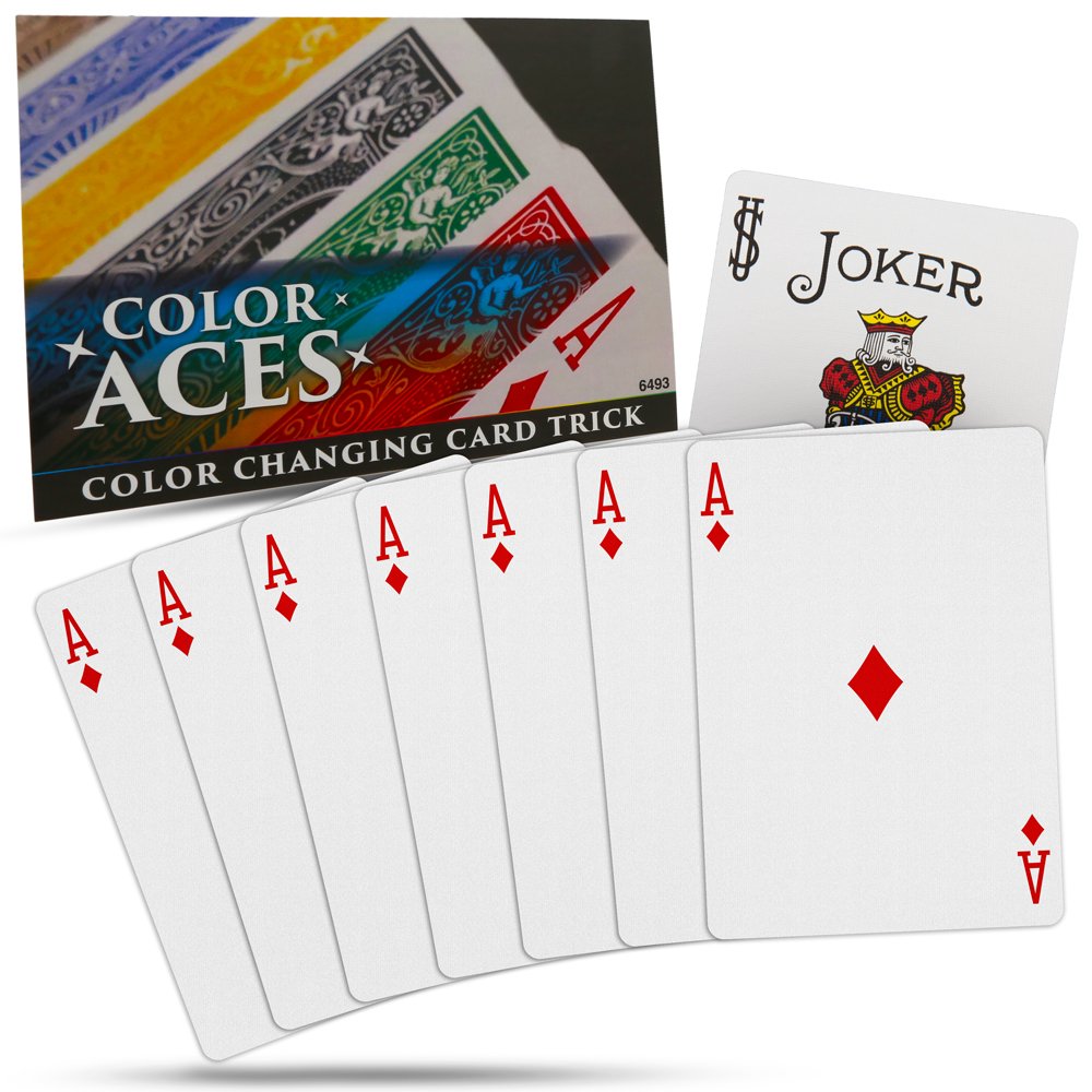 Magic Color Aces Card Trick - Special Bicycle Cards Included