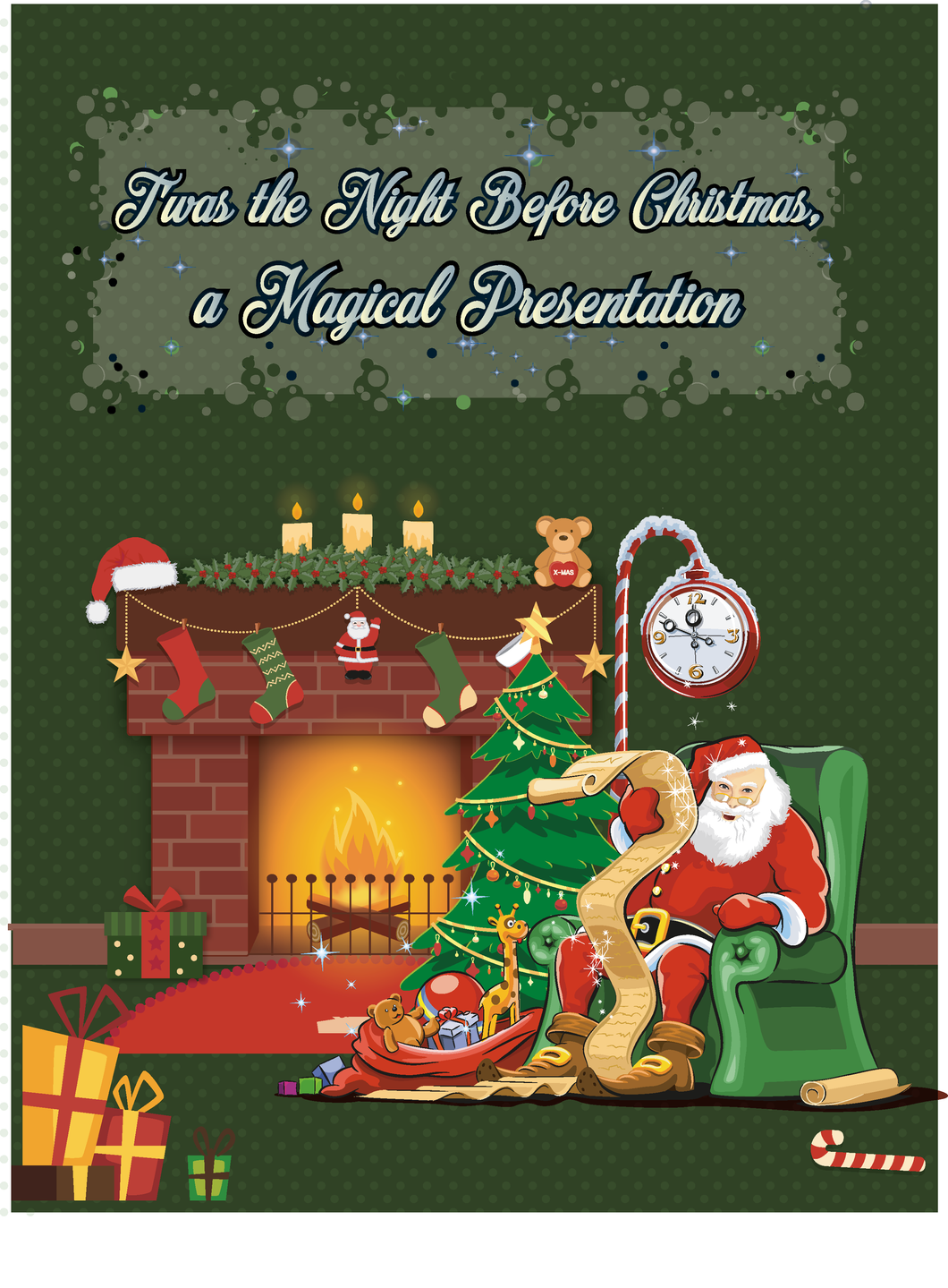 Twas the Night Before Christmas, A Magical Presentation!  Blank book ONLY for examination!