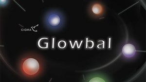 Glowbal 1.75 inch (White / 2 hemisphere) single ball by Hsaio Magic