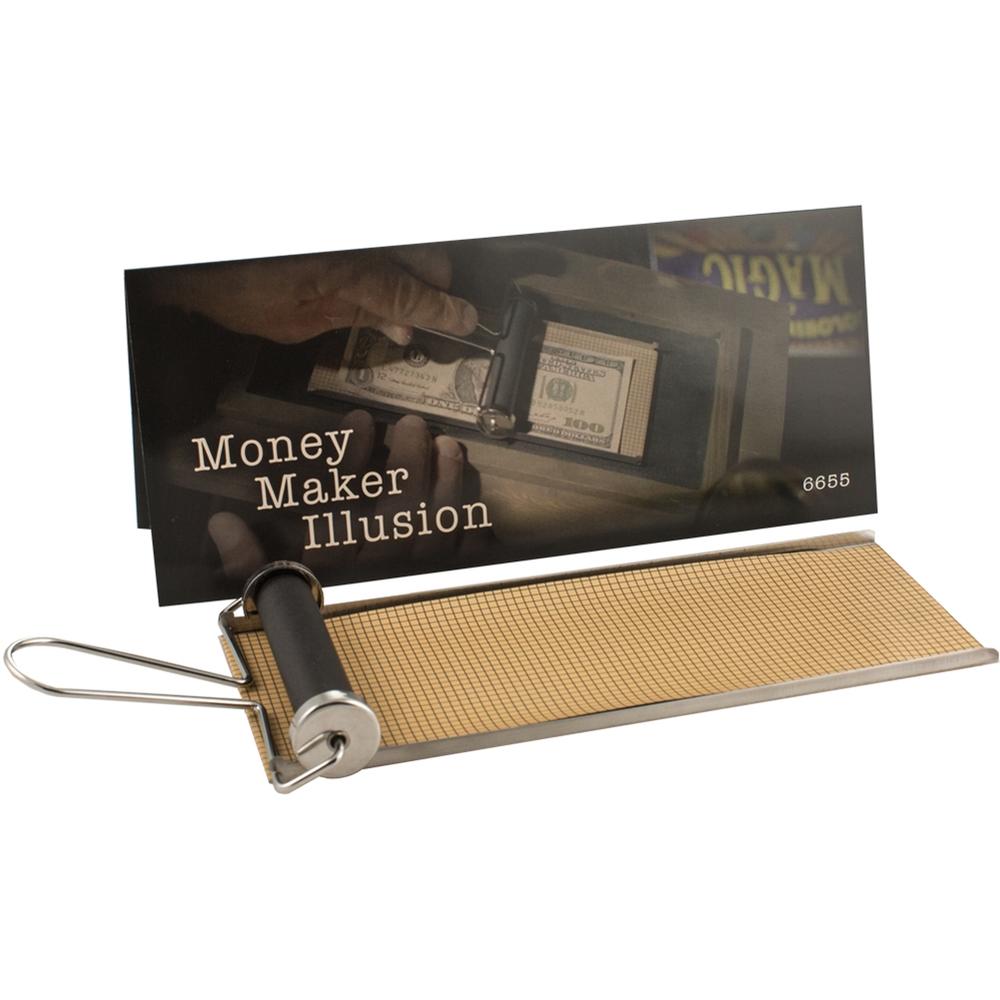 Money Maker Illusion by Magic Makers- Magically Change Printed Bills Playing Cards and Photographs