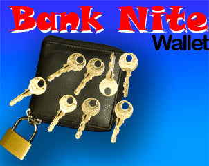 Bank Night Wallet, Zipper w/ Lock & Keys