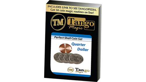 Perfect Shell Coin Set Quarter Dollar (Shell and 4 Coins D0200) by Tango Magic