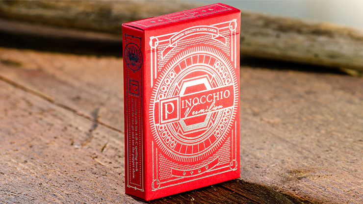 Pinocchio Vermilion Playing Cards (Red) by Elettra Deganello