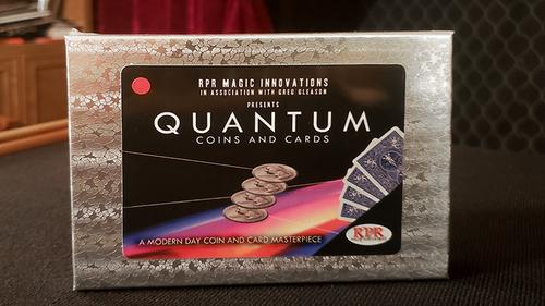 Quantum Coins (US Quarter Blue&Red Card) Gimmicks and Online Instructions by Greg Gleason and RPR Magic