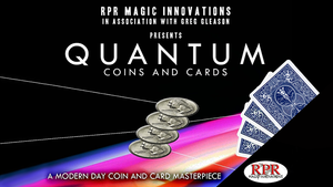 Quantum Coins (US Quarter Blue&Red Card) Gimmicks and Online Instructions by Greg Gleason and RPR Magic