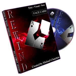 Rewind (Gimmick, DVD, FACE card, BLUE back) by Mickael Chatelain