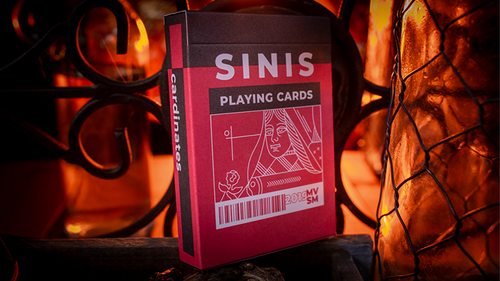Sinis (Raspberry and Black/Turquoise) Playing Cards by Marc Ventosa with Magnetic option!