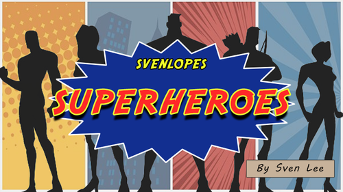 Svengali Envelopes (SUPERHEROES) (4 x 6 Black) by Sven Lee