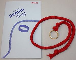 GEMINI RING-BRASS by Chazpro! White rope