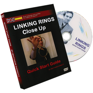 Close Up Linking Rings BLACK (RED BAG) (Gimmicks & DVD, SPANISH and English) by Matthew Garrett
