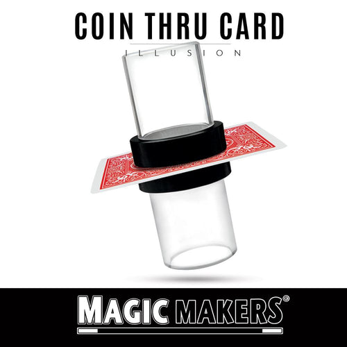 Magic Coin Thru Card Illusion by Magic Makers