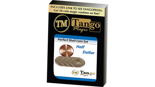 Perfect Shell Coin Set Half Dollar(Shell and 4 Coins D0201) by Tango Magic