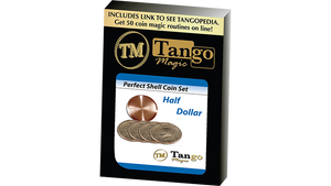 Perfect Shell Coin Set Half Dollar(Shell and 4 Coins D0201) by Tango Magic