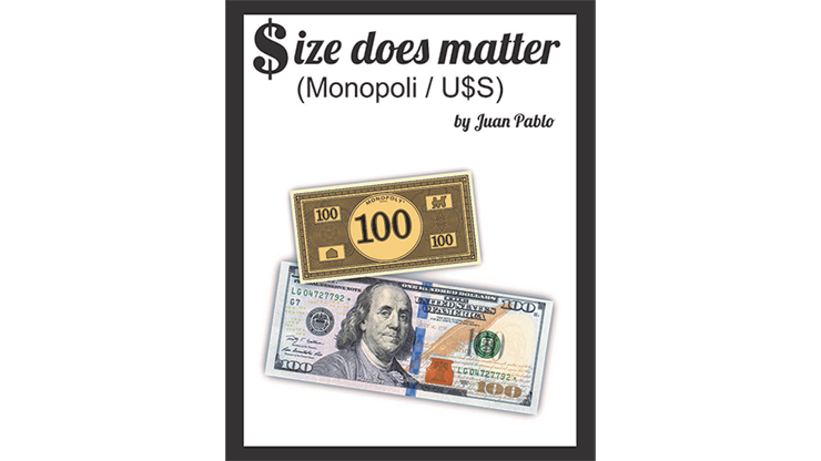 Size Does Matter MONOPOLY USD (Gimmicks and Online Instructions) by Juan Pablo Magic