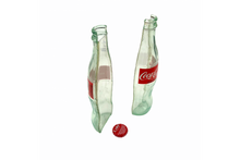 Split Coke REAL GLASS BOTTLE