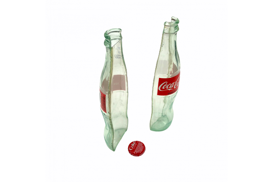 Split Coke REAL GLASS BOTTLE
