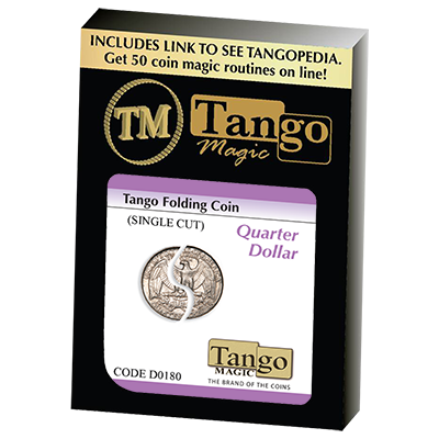 Tango Folding Coin Quarter Dollar Traditional Single Cut (D0180) by Tango